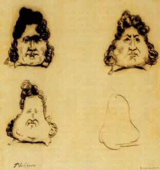 ‘The Metamorphosis of King Louis-Philippe into a Pear’ Caricature by Charles Philipon