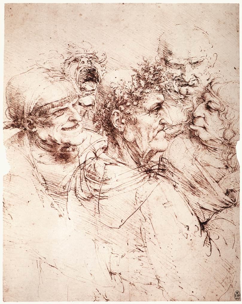 ''five groteque heads'' by da vinci 