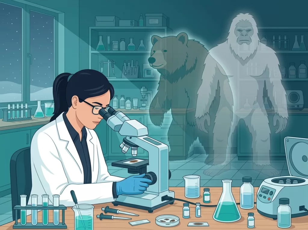 ইয়েতির নমুনা ও ভালুকের DNA বিশ্লেষণ ইলাস্ট্রেশন