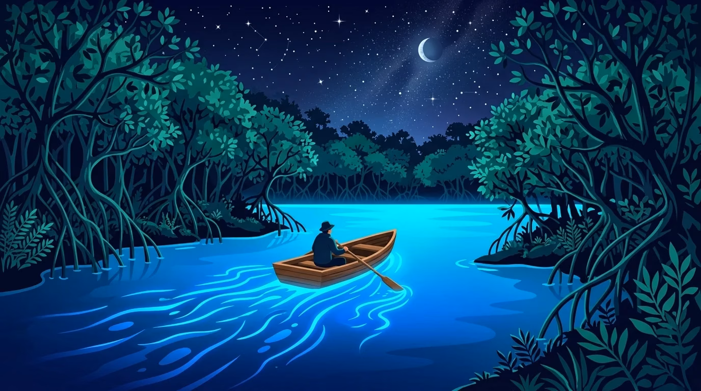 পুয়ের্তো রিকোর মসকিটো বে-র ইলাস্ট্রেশন
